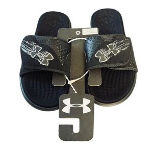 Boys Under Armour Ignite Pro Slides Black Sandals 4